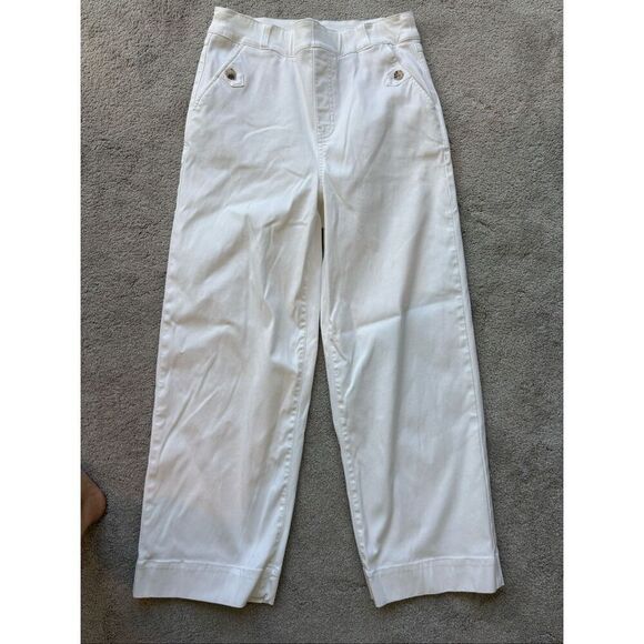 Best Seller ⭐️SPANX stretch twill wide leg pull on pant, $128 , Med  C29 - Picture 4 of 8